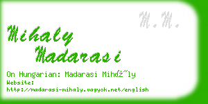 mihaly madarasi business card